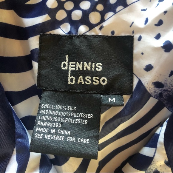 DENNIS BASSO blue silk quilted jacket - Picture 3 of 10